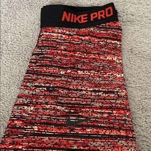 red white and black nike pros